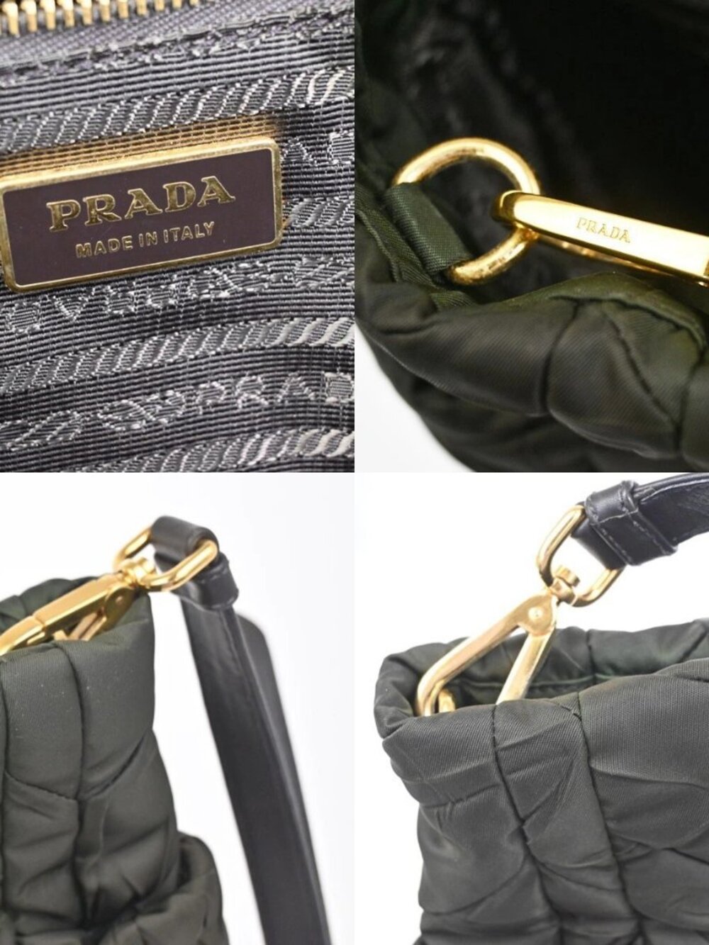 PRADA Tessuto 2Way Shoulder Hand Tote Bag Nylon Leather Brown GHW Italy 76KD027 - Picture 14 of 16